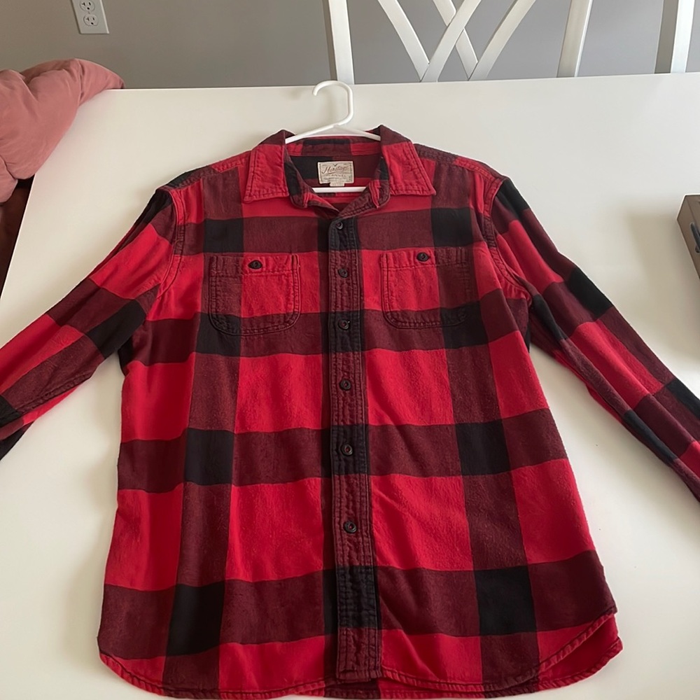 American Eagle Red and Black Flannel